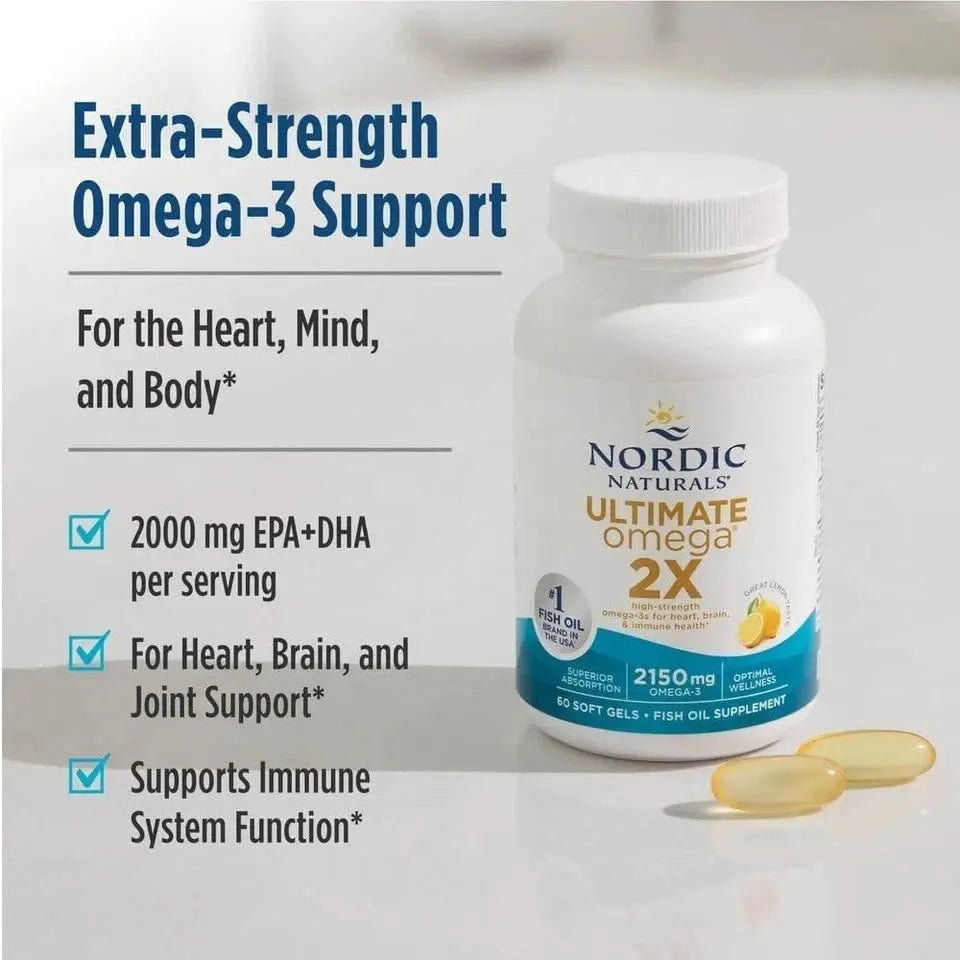 Nordic Naturals Ultimate Omega 2X LemonFish Oil EPA DHA 2150mg 180ct Orbitomart
