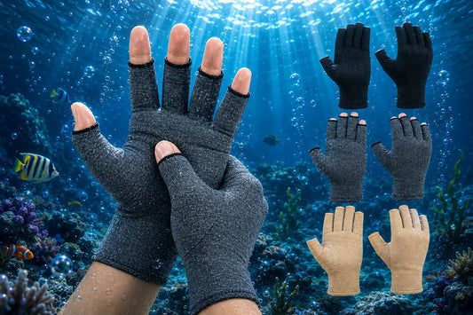 Arthritis Compression Gloves Fingerless Hand Support Carpal Tunnel Pain Relief Orbitomart