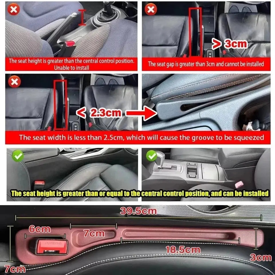 2 PCS Car Seat Gap Filler Organizer with Phone Holder-Upgrade Version Car Seat orbitomart
